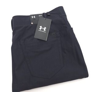 Under Armour Pants Mens 36x34 Black UA Unstoppable 7-Pocket Chino Golf NEW